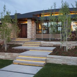 Front stairs landscaping